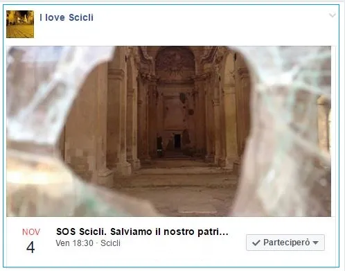 SOS Scicli evento fb