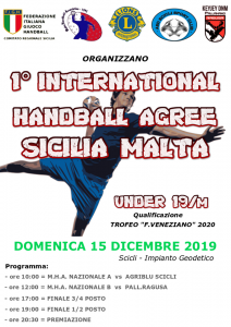 1° INTERNATIONAL HANDBALL AGREE SICILIA MALTA