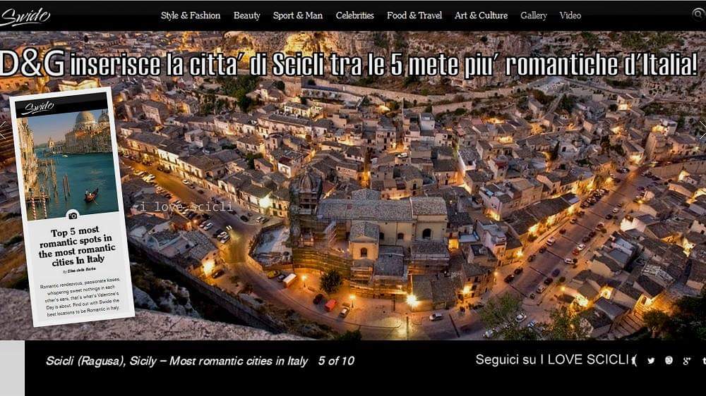 D&G Scicli tra le città più romantiche