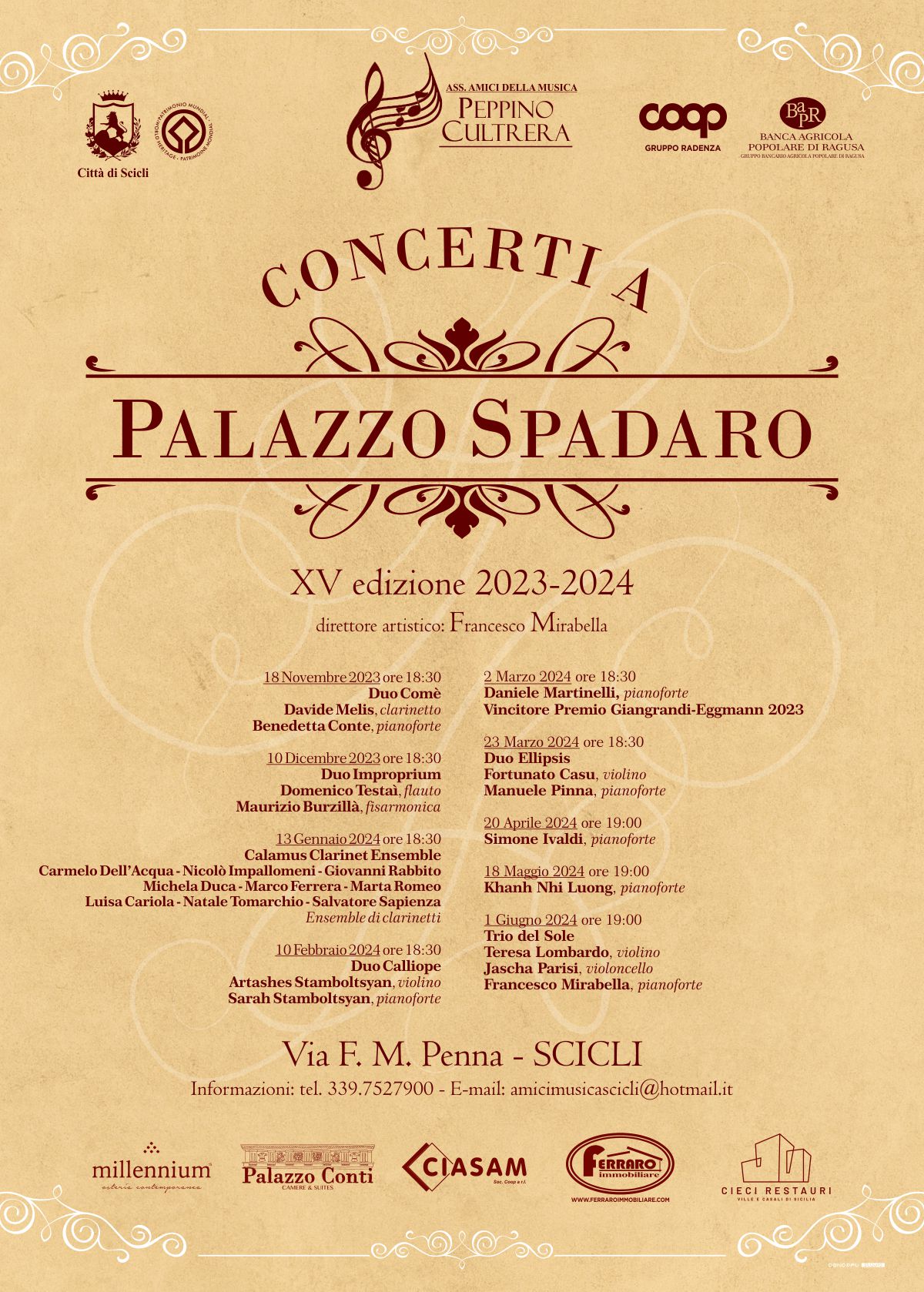 Concerti a Palazzo Spadaro